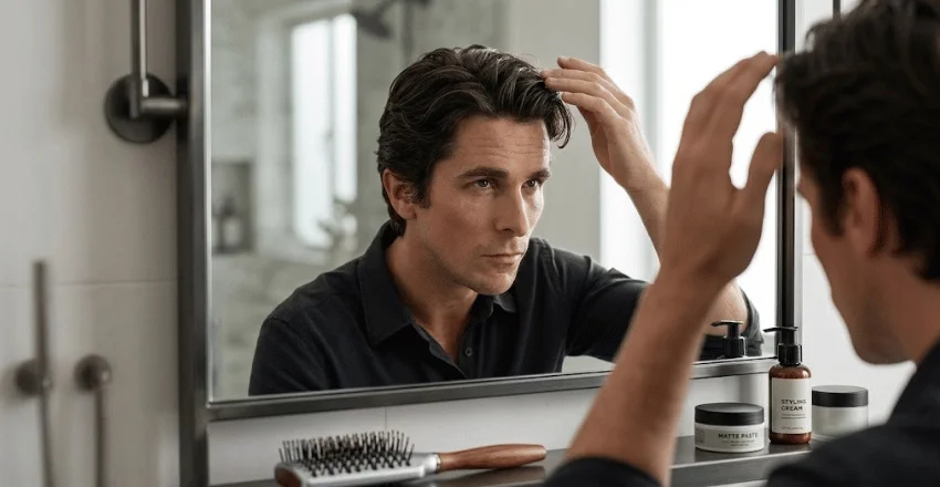 How to Style the Christian Bale Haircut at Home